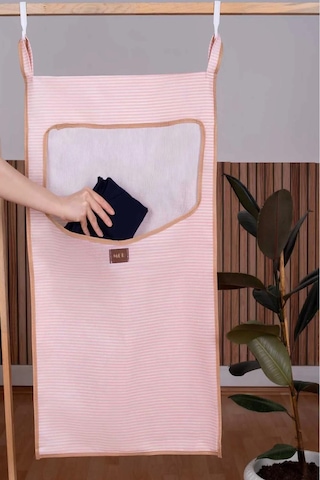 Kapı Arkası Kirli Çamaşır Sepeti I Temiz Çamaşır Sepet Pembe