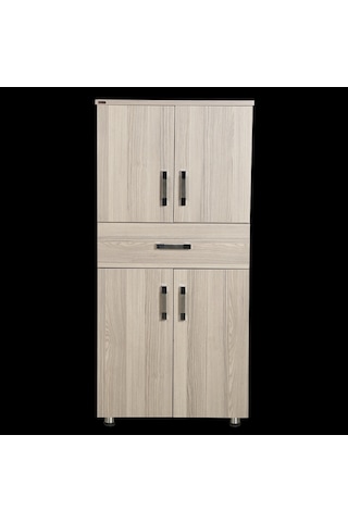Çok Amaçlı Dolap 150 Cm Hard Parlak Cordoba Suntalem 4Raf 1Çekmec