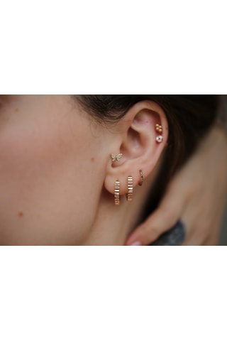 Reis T10245 Zigi Zaga Earring Altın