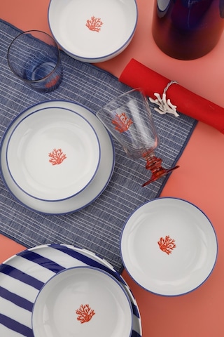 Kütahya Porselen Moderna 4 Parça 15 Cm Kase Coral Paradise Çok Renkli