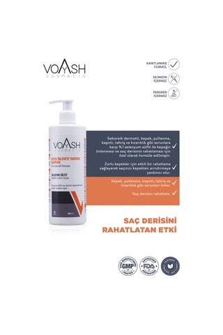 Voyash Cosmetic Kepek Önlemeye Yardımcı Şampuan 400 ML