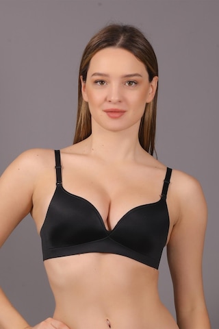 Cotonhause Kadın Lazer Kesim İnce Süngerli Siyah Hayalet Sütyen C5t4n1o633 001