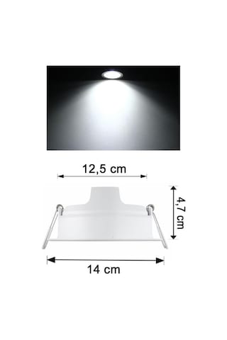 Philips 59464 Meson 12,5 W 1300 Lumen 6500k Wh Gömme Led Spot, Beyaz Işı Genel