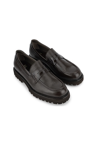Tamer Tanca Erkek Hakiki Deri Kahverengi Loafer Ayakkabı 342 9901 Erk Ayk Sk26-27 Kahve Acma/gyk