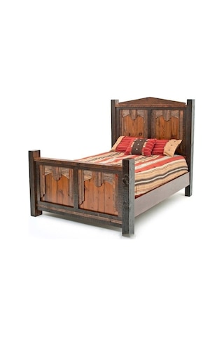 Masifart_Mobilya Masifart Pinea Tek Kişilik Ağaç Karyola Masif Ahşap Eskitme