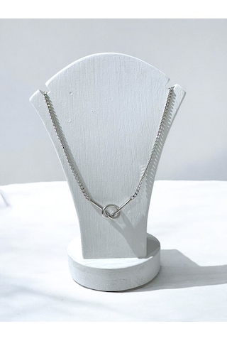 316l Çelik Düğüm Detaylı Kadın Kolye Çelik