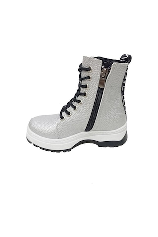 Fix Kids 9603 Deri Fashion Kız Çocuk Bot Gümüş