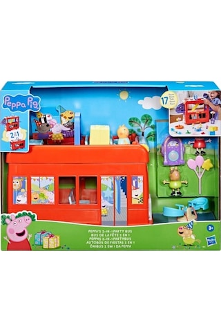 Peppa Pig 2'si 1 Arada Parti Otobüsü F8881