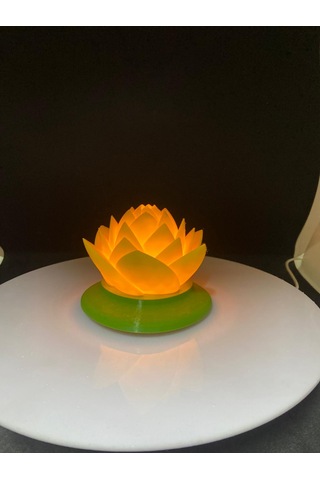 Printlab3d-lotus Mumluk Sarı Yeşil