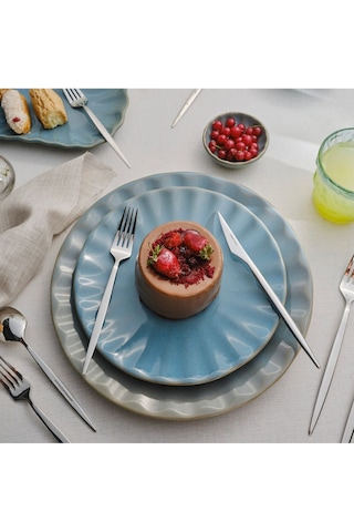 Karaca  Elegance Thor V2 Platin 12 Kişilik 84 Parça Çatal Kaşık Bıçak Takımı