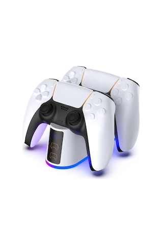 Ps5 Dualsense Rgb Işıklı Led Göstergeli Şarj Standı Dsp828