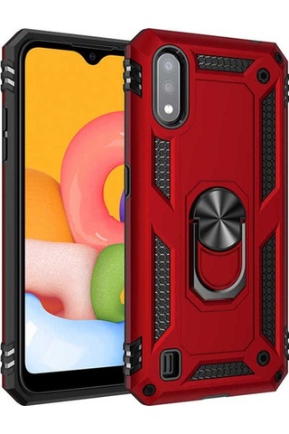 Galaxy A01 Kılıf Zore Vega Kapak Kırmızı