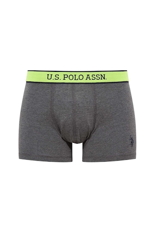 U.S. Polo Assn. Erkek Baskılı-Gri 2'Li Boxer 80479 Gri