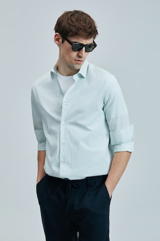 Lufian Charles Erkek Basic Gömlek Regular Fit Yeşil Yeşil 111010638100600 Yeşil