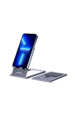 Jsaux Ayarlanabilir Telefon Ve Tablet Tutucu Katlanabilir Telefon Standı Mini , İphone 14 13 12 11 Pro Max Uyumlu Tablet Telefon Standı Sp0112 Gri