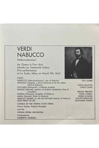 Giuseppe Verdi Nabucco 3 Lp Box Set Plak