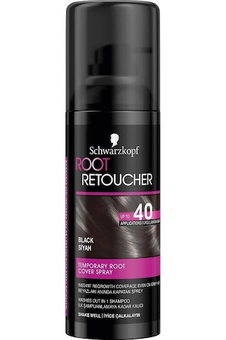 Schwarzkopf Root Retoucher Beyazları Anında Kapatan Sprey Boya Siyah 120 Ml