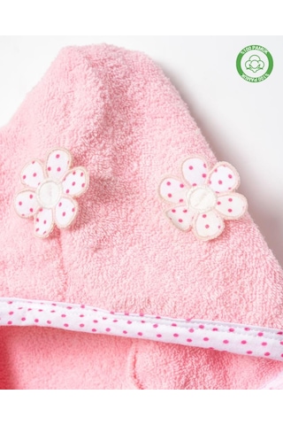 Çiçekli Bornoz Pembe Pembe