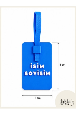 Dailyboo Creates Mavi Kişiye Özel İsimlik Bagaj Etiketi-paddle Board Sup Çanta & Valiz İsim Etiketi-kilitli Sistem Özel Tasarım Bagaj Tag