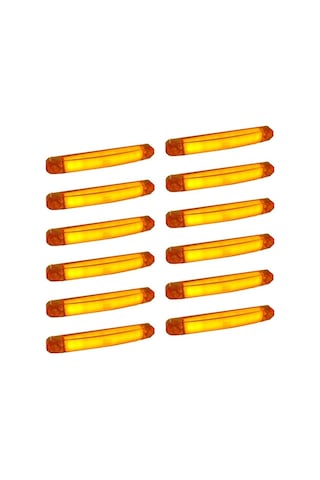 12 Adet Neon Led Lamba Slim Model Turuncu 12-24 Volt