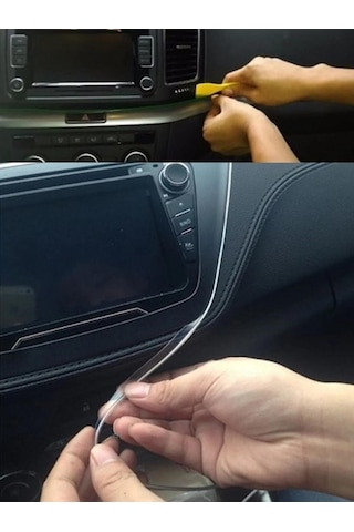 Bataryalı Araç Içi Aydınlatma Ip Şerit Led Neon Turuncu 2 Metre