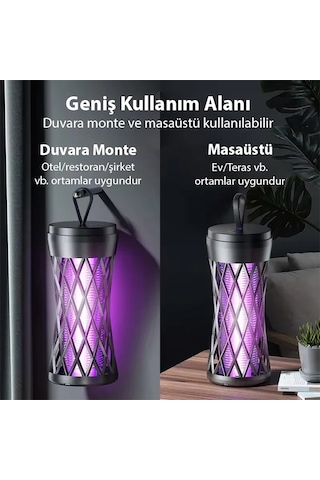 Ezere Tx-wd02 Uv Işıklı Elektrikli Sivrisinek Kapanı- 5775 Siyah