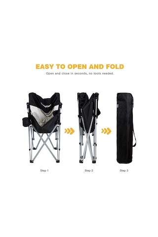 KINGCAMP COMFORT HARD ARM SANDALYE Gri - Siyah