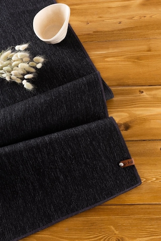 Solen Keten Görünümlü Siyah Leke Tutmaz Runner 35 X 120 CM