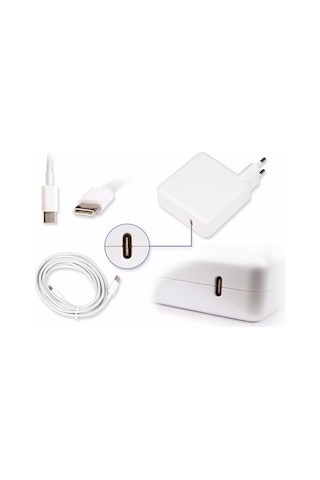 Apple Uyumlu MacBook Pro 13 61W Usb-C Güç Adaptörü