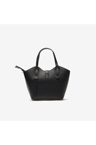 D28 Black Omuz Çantası Kadın Solen Mini Bag Piumelli Milano siyah