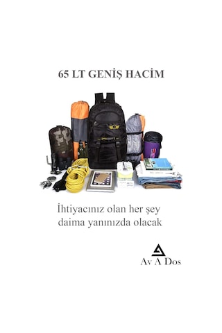 571 Collections Av A Dos Orijinal Körüklü Ortopedik Konfor Çok Gözlü Gezi Seyahat Yürüyüş Dağcı Kamp Spor Sırt Çantası 65 L Açık Altın