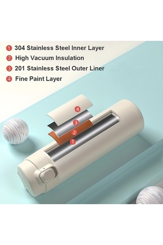 Besthome1 Termos, Paslanmaz Çelik Yalıtımlı Su Şişeleri, Seyahat Termosları, Sıcak Ve Soğuk İçecekler İçin Kırmızı Pembe