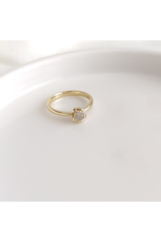 Xupıng Gold Tek Taş Modeli Yüzük - 12 Beyaz