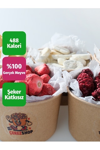 Freeze Dried Tadım Paketi 5'li - Çilek Mango Muz Kavun Böğürtlen Kuru Meyve Cipsi Seti 10 G