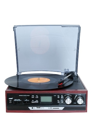 Knstar Retro Ahşap Pikap Radyo - Kaset - Usb - Sd - Bluetooth
