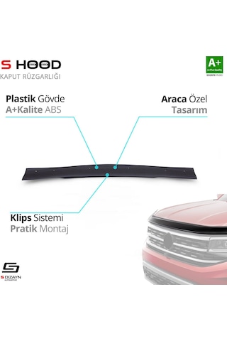 S-dizayn Opel Frontera Abs Plastik Kaput Rüzgarlığı 0 A+kalite