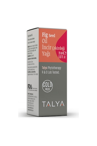 Talya Soğuk Sıkım %100 Saf ve Doğal  İncir Çekirdeği Yağı 20 ML