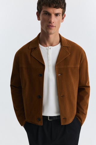 Antioch Crop Fit Suni Süet Ceket Camel