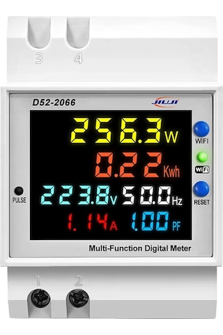 Trendooze Geeksen Tuya Wifi Ev Akıllı Dijital Ekranlı Elektrik Sayacı Dın-ray Voltaj Ve Akım Ölçer İe