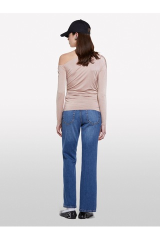 Sisley Streç Kumaş Dikiş Detaylı Slim Fit Bluz Kadın Kahverengi Bluz - 325p33txl400x