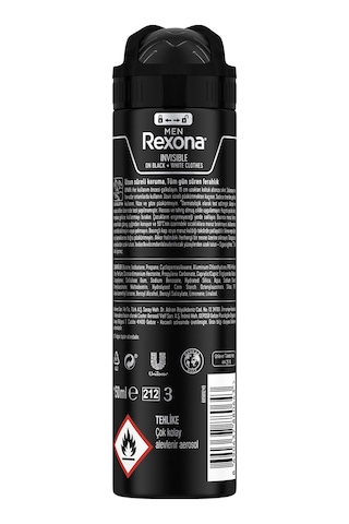 Rexona Men Invisible Black+White Erkek Sprey Deodorant 2 x 150 ML