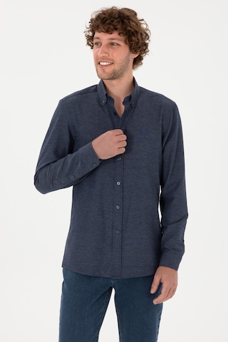U.s. Polo Assn. Erkek İndigo Gömlek Basic 50316723-vr028 İndigo