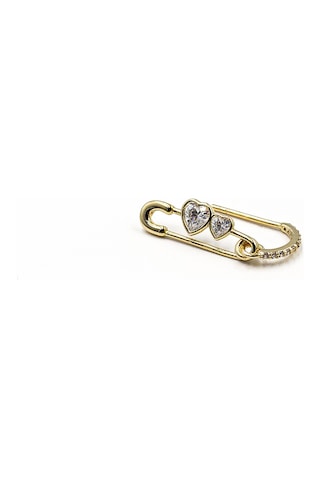 Zirkon Taşlı Modern Ataç Model Xuping Küpe - Gold çok renkli