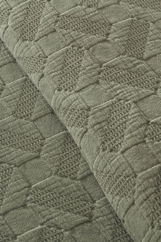 Ecocotton Tanya Açık Yeşil %100 Organik Pamuk Çift Kişilik Pike Yatak Örtüsü Takımı Açık Yeşil