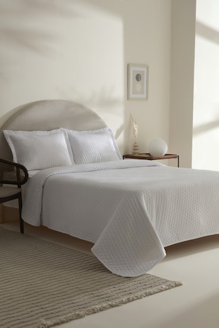 Karaca Home Breeze Soft Yatak Örtüsü Çift Kişilik Offwhite Beyaz