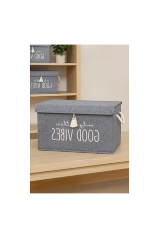 Kapaklı Çok Amaçlı Düzenleyici Kutu, 35x24x24 Cm Boyutunda