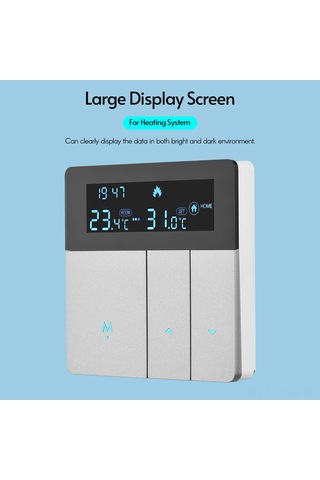 Springsun Akıllı Programlanabilir Su Isıtma Termostati - 5-60 C Ayarlanabilir, Ev Ofis Otel Kullanıma Uygun, Ntc Sensörlü, Isıya Dayanıklı Abs+pc