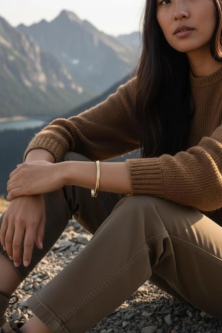 Altın Suyolu Kelepçe Bilezik