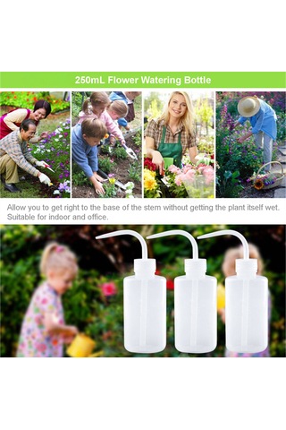 Qingmipy 250ml Şeffaf Ölçülü Uçlu Sulama Kuşağı - İç Mekan Bitkileri İçin Hassas Su Verme, Ev/ofis Kullanıma Uygun 3'lü Set