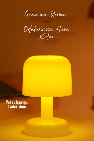 Led Mum İskandinav Tip Pil Dahil Dumansız Alev Ledli Yapay Dekoratif Mum Dekor Işığı Krem Pt427 Krem